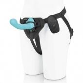 Голубая изогнутая насадка 6in Remote Control Ripple P-Spot G-Spot на черных трусиках - 16 см. - Pegasus - купить с доставкой в Череповце