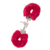 Металлические наручники с красной меховой опушкой METAL HANDCUFF WITH PLUSH RED - Dream Toys - купить с доставкой в Череповце