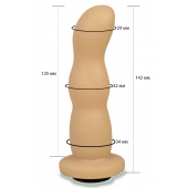 Телесная рельефная насадка Harness - 14,2 см. - LOVETOY (А-Полимер) - купить с доставкой в Череповце