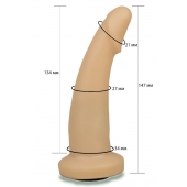 Телесная гладкая насадка Harness - 14,7 см. - LOVETOY (А-Полимер) - купить с доставкой в Череповце