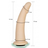Телесная гладкая насадка-фаллоимитатор Harness - 17 см. - LOVETOY (А-Полимер) - купить с доставкой в Череповце