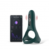 Изумрудное виброкольцо Magic Motion Rise с подхватом мошонки - Magic Motion - в Череповце купить с доставкой
