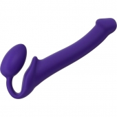 Фиолетовый безремневой страпон Silicone Bendable Strap-On - size M - Strap-on-me - купить с доставкой в Череповце