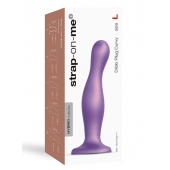 Фиолетовая насадка Strap-On-Me Dildo Plug Curvy size L - Strap-on-me - купить с доставкой в Череповце