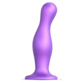 Фиолетовая насадка Strap-On-Me Dildo Plug Curvy size L - Strap-on-me - купить с доставкой в Череповце