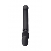 Черный безремневой вибрострапон Silicone Bendable Strap-On - size XL - Strap-on-me - купить с доставкой в Череповце