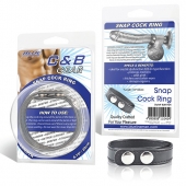 Кольцо на пенис SNAP COCK RING из искусственной кожи на клепках - BlueLine - в Череповце купить с доставкой