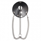 Утяжка для мошонки из искусственной кожи с цепочками PARACHUTE BALL STRETCHER - BlueLine - купить с доставкой в Череповце