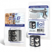 Хомут-утяжка для мошонки из искусственной кожи на клепках SNAP BALL STRETCHER - BlueLine - купить с доставкой в Череповце