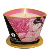 Массажная свеча Rose Petals с ароматом розы - 170 мл. - Shunga - купить с доставкой в Череповце