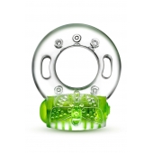 Зеленое эрекционное виброкольцо Arouser Vibrating C-Ring - Blush Novelties - в Череповце купить с доставкой