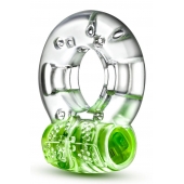 Зеленое эрекционное виброкольцо Arouser Vibrating C-Ring - Blush Novelties - в Череповце купить с доставкой