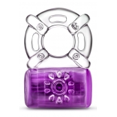 Фиолетовое эрекционное виброкольцо One Night Stand Vibrating C-Ring - Blush Novelties - в Череповце купить с доставкой