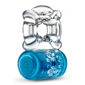 Синее эрекционное виброкольцо One Night Stand Vibrating C-Ring - Blush Novelties - в Череповце купить с доставкой