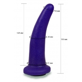 Фиолетовая гладкая изогнутая насадка-плаг - 13,3 см. - LOVETOY (А-Полимер) - купить с доставкой в Череповце