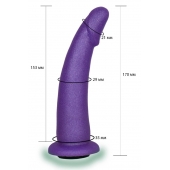 Фиолетовая гладкая изогнутая насадка-плаг - 17 см. - LOVETOY (А-Полимер) - купить с доставкой в Череповце