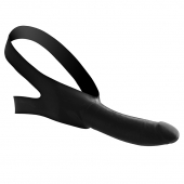 Черный кляп-страпон Masters Mini Face Fuck Strap-On - 14 см. - XR Brands - купить с доставкой в Череповце