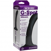 Черная изогнутая насадка Vac-U-Lock G-Spot - 16,5 см. - Doc Johnson - купить с доставкой в Череповце