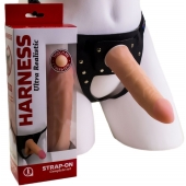 Страпон Харнесс из трусиков и насадки-фаллоса - 17,5 см. - LOVETOY (А-Полимер) - купить с доставкой в Череповце
