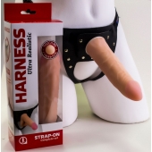 Страпон Харнесс из трусиков и насадки-фаллоса - 17,5 см. - LOVETOY (А-Полимер) - купить с доставкой в Череповце