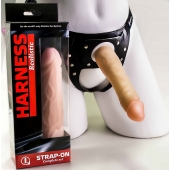 Телесная насадка-фаллос на трусиках с плугом - 16,5 см. - LOVETOY (А-Полимер) - купить с доставкой в Череповце
