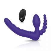 Фиолетовый безремневой страпон с пультом ДУ 7’’ Remote Control Strapless - 24 см. - Pegasus - купить с доставкой в Череповце