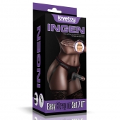 Женский темнокожий страпон Easy Strapon Set 7 Inch - 18 см. - Lovetoy - купить с доставкой в Череповце