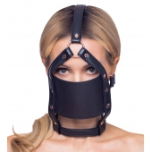 Черный намордник с кляпом-шаром Head Harness With A Gag - Orion - купить с доставкой в Череповце