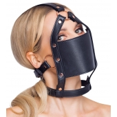 Черный намордник с кляпом-шаром Head Harness With A Gag - Orion - купить с доставкой в Череповце