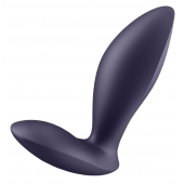 Фиолетовый анальный вибростимулятор Power Plug - Satisfyer - в Череповце купить с доставкой