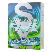 Презервативы Sagami Xtreme Mint с ароматом мяты - 3 шт. - Sagami - купить с доставкой в Череповце