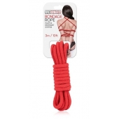 Красная хлопковая веревка для связывания - 3 м. - Lux Fetish - купить с доставкой в Череповце