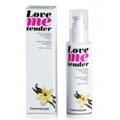 Съедобное согревающее массажное масло Love Me Tender Vanilla с ароматом ванили - 100 мл. - Love to Love - купить с доставкой в Череповце
