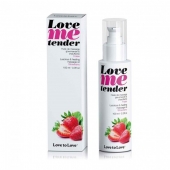 Съедобное согревающее массажное масло Love Me Tender Strawberry с ароматом клубники - 100 мл. - Love to Love - купить с доставкой в Череповце