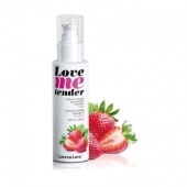 Съедобное согревающее массажное масло Love Me Tender Strawberry с ароматом клубники - 100 мл. - Love to Love - купить с доставкой в Череповце