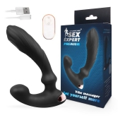 Черный вибромассажер простаты Sex Expert - 14,5 см. - Sex Expert - в Череповце купить с доставкой