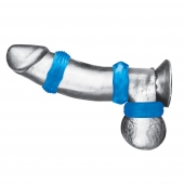 Комплект из трех голубых колец для эрекции 3-Pack Nuts   Bolts Stretch Cock Ring Set - BlueLine - в Череповце купить с доставкой