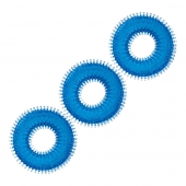 Комплект из трех голубых колец для эрекции 3-Pack Ultra-Stim Stretch Cock Rings - BlueLine - в Череповце купить с доставкой