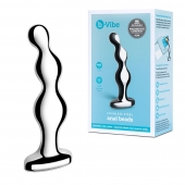 Стальной анальный фаллоимитатор для простаты Stainless Steel Anal Beads - 13 см. - b-Vibe - в Череповце купить с доставкой