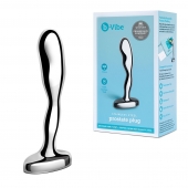 Стальной стимулятор простаты Stainless Steel Prostate Plug - 11,5 см. - b-Vibe - в Череповце купить с доставкой