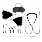 Большой эротический набор из 12 предметов Interchangeable Collar   Nipple Clips Set - Lux Fetish - купить с доставкой в Череповце