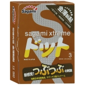 Презервативы Sagami Xtreme FEEL UP с точечной текстурой и линиями прилегания - 3 шт. - Sagami - купить с доставкой в Череповце