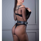 Черный кожаный пояс Sex Game - БДСМ Арсенал - купить с доставкой в Череповце