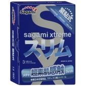 Розовые презервативы Sagami Xtreme FEEL FIT 3D - 3 шт. - Sagami - купить с доставкой в Череповце