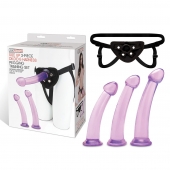 Тренировочный набор с тремя насадками Pegging Training Set - Lux Fetish - купить с доставкой в Череповце