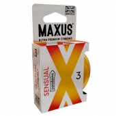 Презервативы анатомической формы Maxus Sensual - 3 шт. - Maxus - купить с доставкой в Череповце