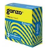 Классические презервативы с обильной смазкой Ganzo Classic - 3 шт. - Ganzo - купить с доставкой в Череповце