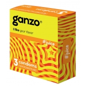 Ароматизированные презервативы Ganzo Juice - 3 шт. - Ganzo - купить с доставкой в Череповце