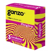 Презервативы с анестетиком для продления удовольствия Ganzo Long Love - 3 шт. - Ganzo - купить с доставкой в Череповце