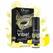 Съедобный жидкий вибратор Dual Vibe! со вкусом лимонного джина с тоником - 15 мл. - ORGIE - купить с доставкой в Череповце